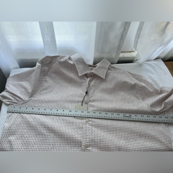 Jack Victor  Geometric Print Stretch Cotton Shirt in Pink - Picture 8 of 9